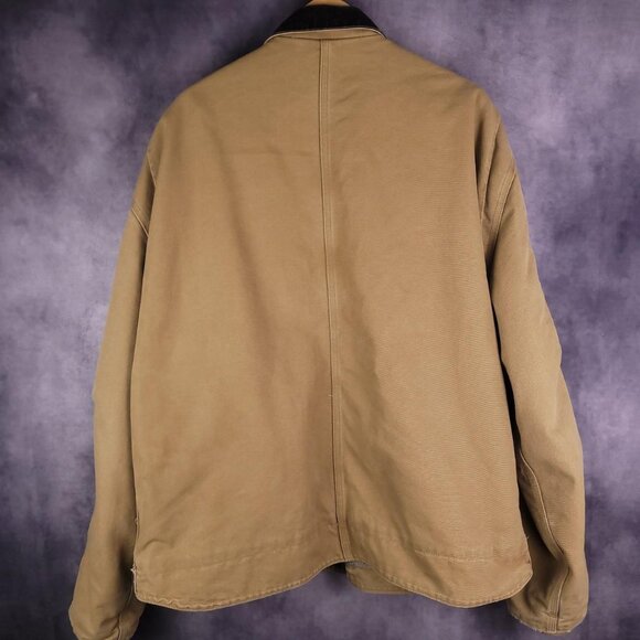 Vintage 90s Carhartt J164 CML 14806 sherpa lined canvas workwear - Picture 2 of 4